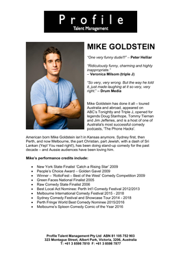 Mike Goldstein