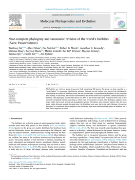 Near-Complete Phylogeny and Taxonomic Revision of the World's