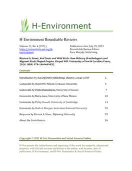 H-Environment Roundtable Reviews