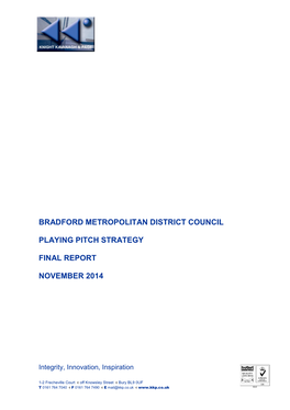 Bradford Metropolitan District Council Playing Pitch Strategy Final Report