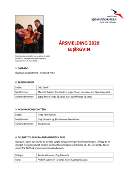 Årsmelding Bjørgvin Region 2020