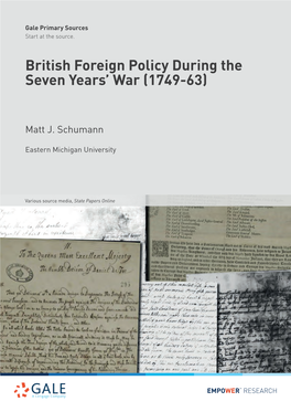 British Foreign Policy During the Seven Years' War (1749-63)