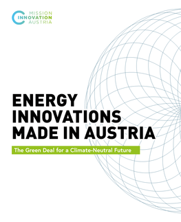 MISSION INNOVATION AUSTRIA the Path to a Climate-Neutral Future