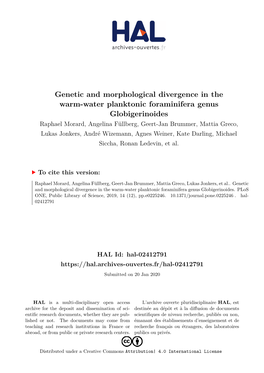 Genetic and Morphological Divergence in the Warm-Water