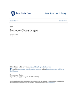 Monopoly Sports Leagues Stephen F