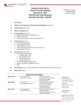 Ramsey County Library Board of Trustees Meeting February 21