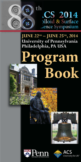 Program Book Welcome