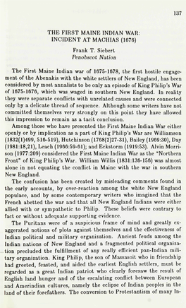 137 the First Maine Indian