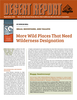 Wild Places That Need Wilderness Designation