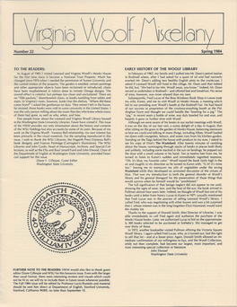 Virginia Woolf Miscellany, Issue 22, Spring 1984