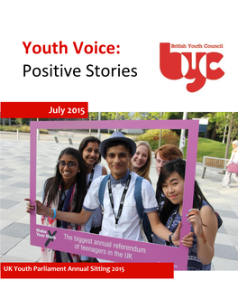 Youth Voice: Positive Stories