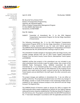 SANDAG Letter