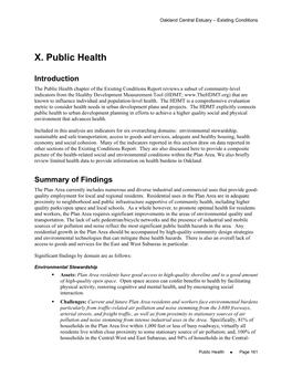 X. Public Health