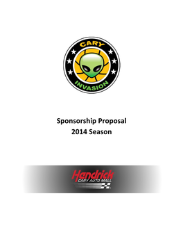 Sponsorship Proposal 2014 Season