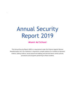 Annual Security Report 2019