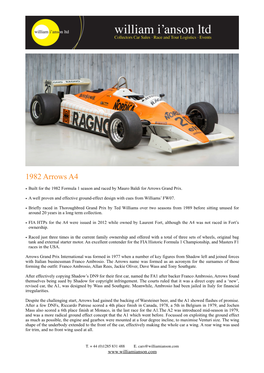 1982 Arrows A4 LR