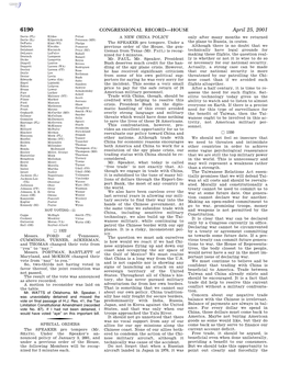 CONGRESSIONAL RECORD—HOUSE April 25, 2001