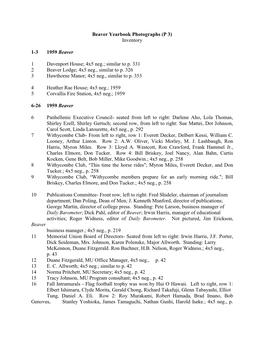 A Preliminary Container List