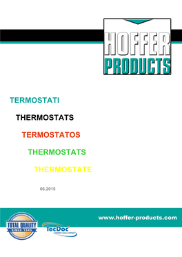 Catalogue Hoffer Products