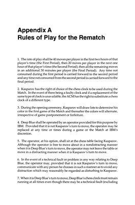 Appendix a Rules of Play for the Rematch