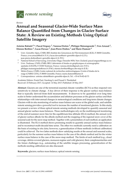 Annual and Seasonal Glacier-Wide Surface Mass Balance Quantified