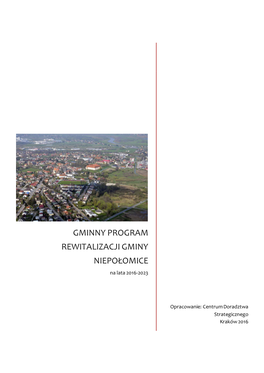 Gminny Program Rewitalizacji Gminy Niepołomice