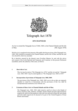 Telegraph Act 1870