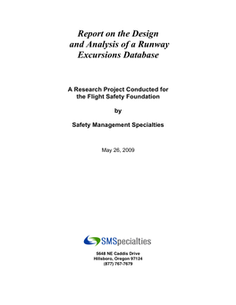 Report on the Design and Analysis of a Runway Excursion Database
