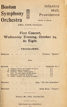 Boston Symphony Orchestra Concert Programs, Season 15, 1895-1896