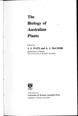 The Biology of Australian Plants