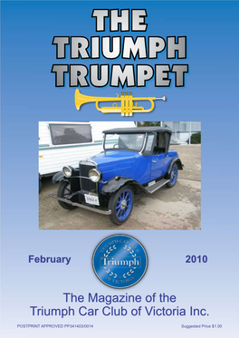 The Magazine of the Triumph Car Club of Victoria Inc