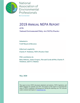 NEPA Annual Report 2019