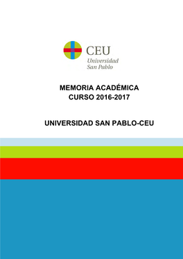 Memoria Académica Curso 2016-2017 Universidad San