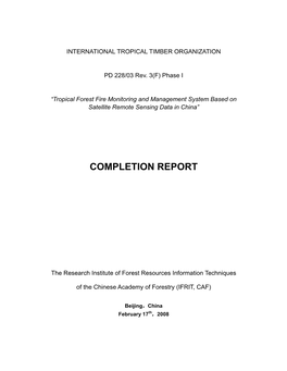 Completion Report