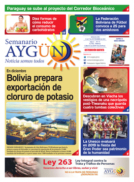 Bolivia Prepara Exportación De Cloruro De Potasio