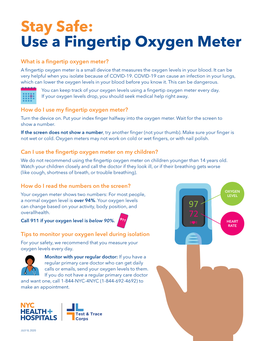 Stay Safe: Use a Fingertip Oxygen Meter