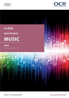 OCR a Level Music H543 Specification