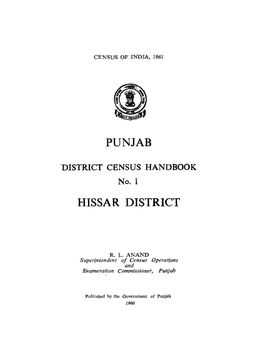 Hissar District, No-1, Punjab