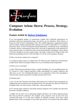 Composer Arlene Sierra: Process, Strategy, Evolution