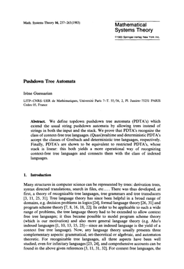 Pushdown Tree Automata