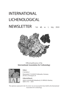 International Lichenological