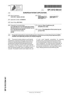 SDH) Inhibitor and Optionally at Least One Triazole Fungicide