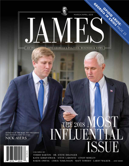 The 2018 Most Georgian of the Year, Vice President Mike Pence’S Chief of Staff Nick Ayers Influential