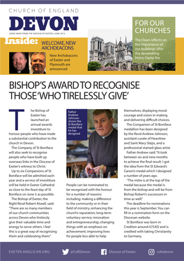 Bishop's Award to Recognise Those