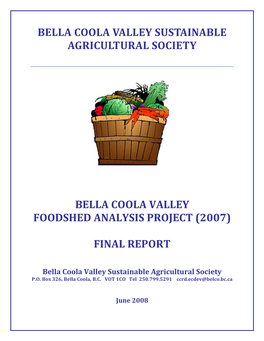 Bella Coola Valley Sustainable Agricultural Society