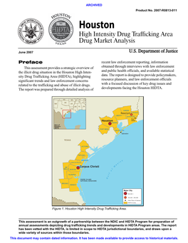 Houston High Intensity Drug Trafficking Area Drug Market Analysis