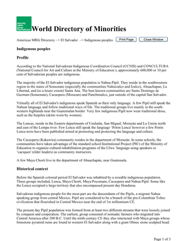 World Directory of Minorities