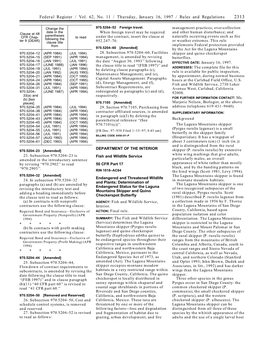 Federal Register / Vol. 62, No. 11 / Thursday, January 16, 1997 / Rules and Regulations 2313