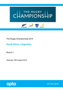 South Africa V Argentina