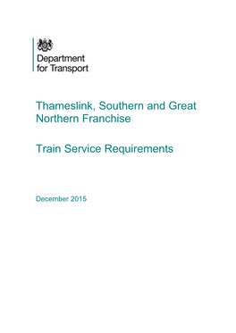 Thameslink, Southern and Great Northern Franchise Train Service